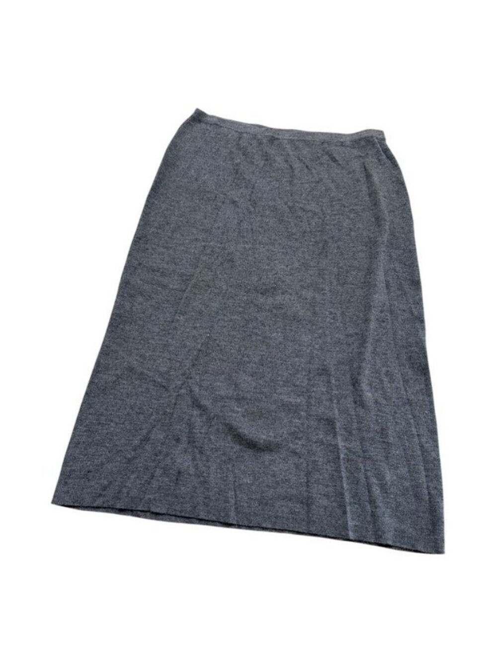 Eddie Bauer Skirt XXL Tall Dark Gray Wool Blend Knit Pull On Stretch Maxi Long